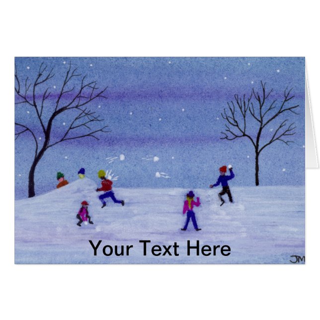 Schneeballkampf (Vorderseite (Horizontal))