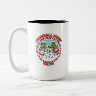 Schneeballkampf-Crew 15 oz Zweifarben-Kaffeetasse Zweifarbige Tasse