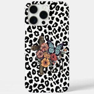 Schneeballkreuz, Blume und Schmetterlinge iPhone 16 Pro Max Hülle
