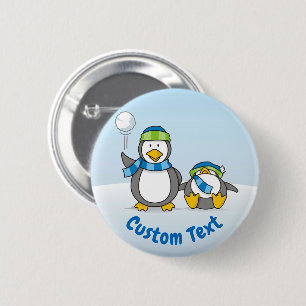 Schneeballpinguine Button