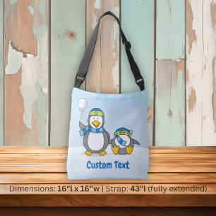 Schneeballpinguine-Kreuztasche Tragetaschen Mit Langen Trägern