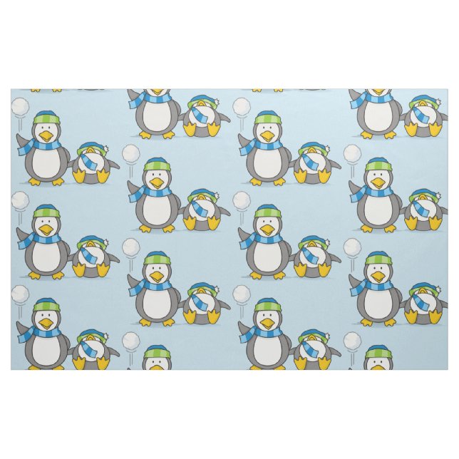Schneeballpinguine Stoff (Fat Quarter (45,7 x 55,9 cm))