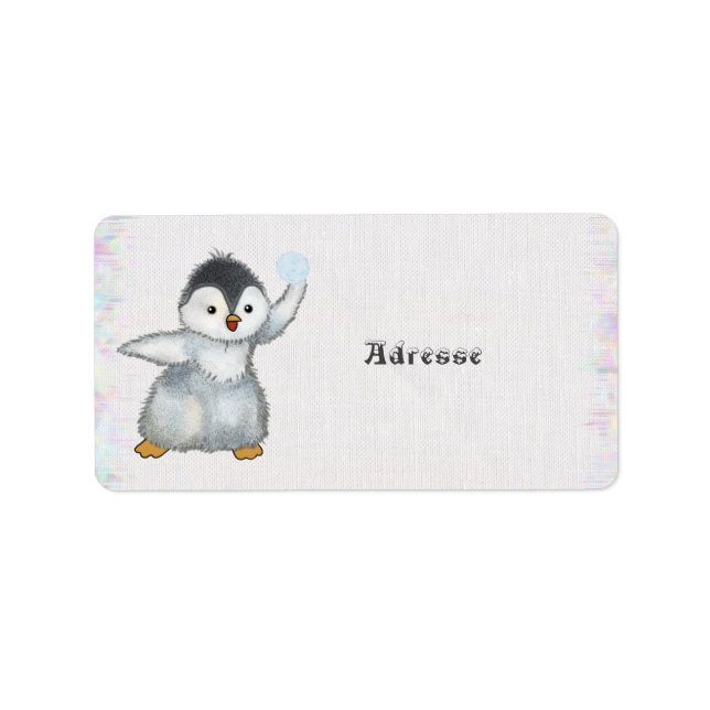 Schneeballschlacht Adressaufkleber (Vorne)