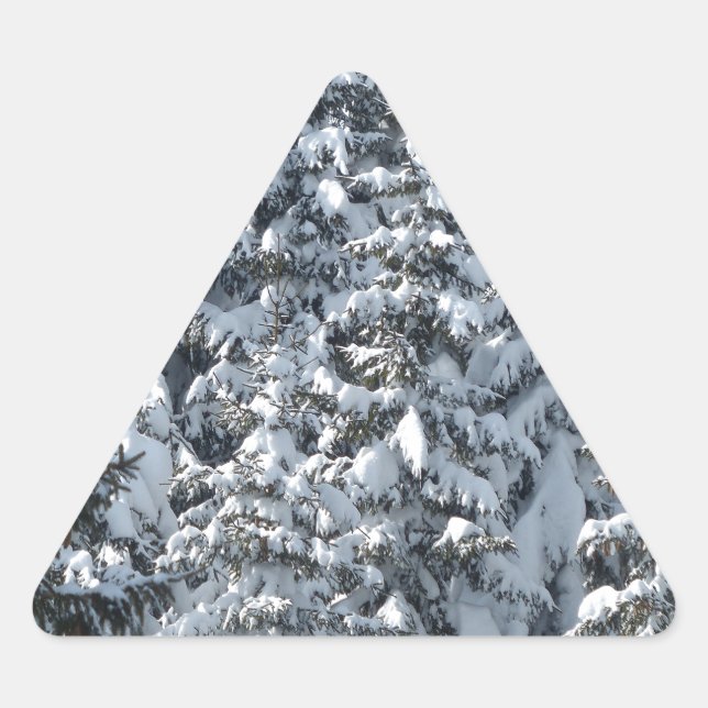 Schneeballstruktur Dreieckiger Aufkleber (Vorderseite)