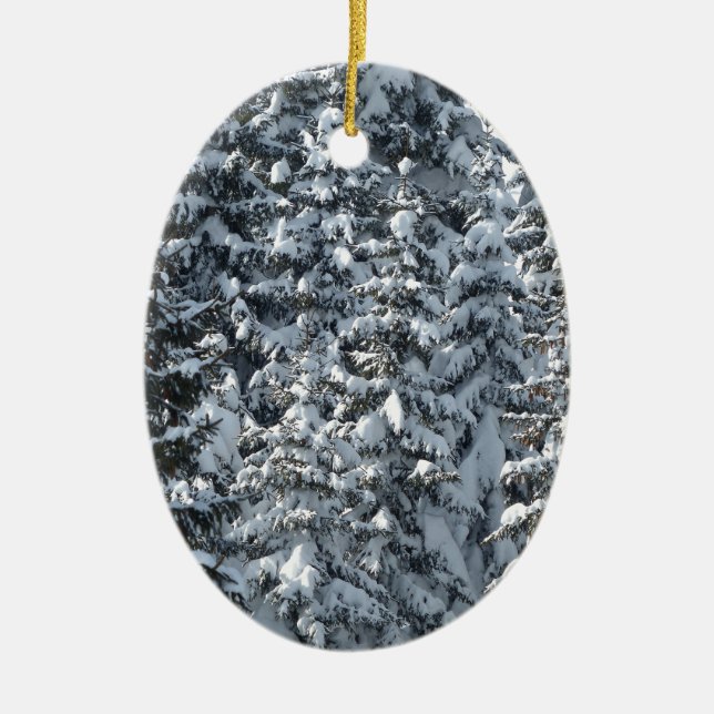 Schneeballstruktur Keramikornament (Vorne)