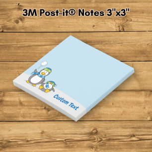 Schneeballwerfende Pinguine Post-it Klebezettel