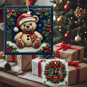 Schneebär zu Weihnachten anpassbar Keramikornament