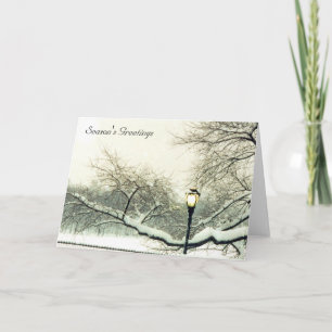 Schneebaum Grüße Feiertagskarte