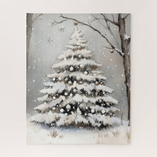 Schneebaum Winter Schnee Weihnachten Puzzle
