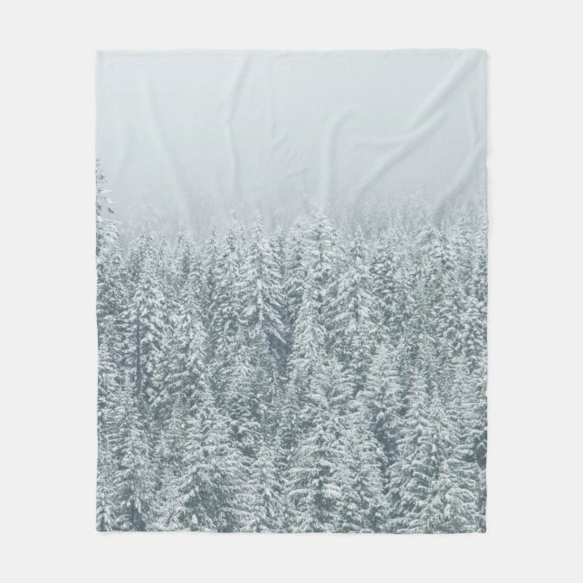 SCHNEEBÄUME FLEECEDECKE (Vorderseite)