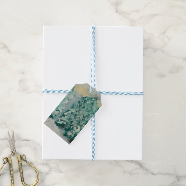 Schneebäume Geschenkanhänger (Mit Garn)