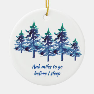 Schneebaume handIllustrierte Poesie Keramik Ornament