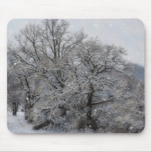 Schneebäume Winter Feiertag Kunst Mauspad