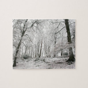 Schneebäume - Winterwaldlandschneeszene - Puzzle