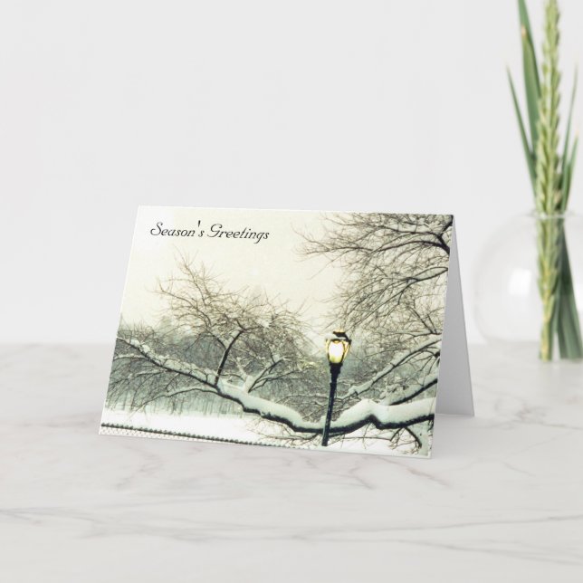 Schneebaumgrüße Feiertagskarte (Vorderseite)