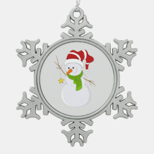 Schneebaumschmuck. Schneeflocken Zinn-Ornament
