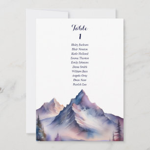 Schneebedeckte Berge Hochzeitskarte Einladung