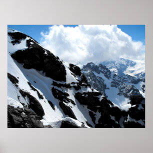 Schneebedeckte Berge in den Schweizer Alpen Poster