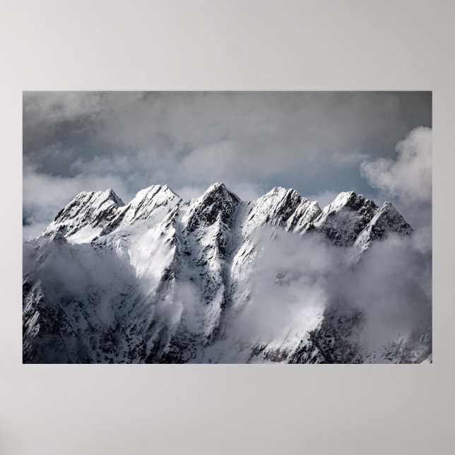 SCHNEEBEDECKTE BERGE POSTER (Vorne)