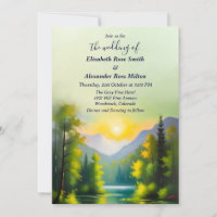 Schneebedeckte Berge und Seenlandschaft Hochzeit