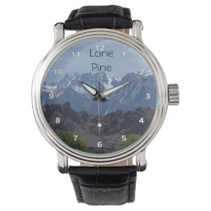 Schneebedeckte Berge von Lone Pine Armbanduhr