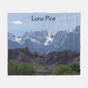 Schneebedeckte Berge von Lone Pine Fleecedecke