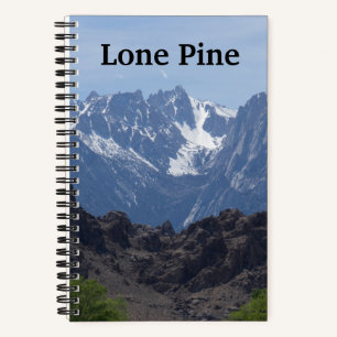 Schneebedeckte Berge von Lone Pine    Notizbuch