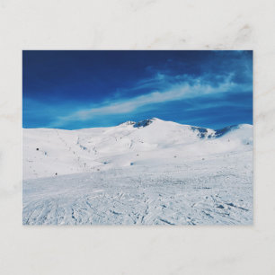 Schneebedeckte Berggipfel Winterlandschaft Szeneri Postkarte