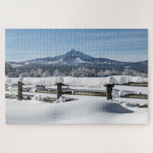 Schneebedeckte Berglandschaft Puzzle