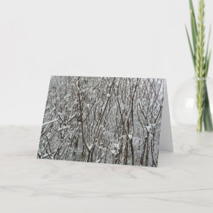 Schneebedeckte Branchen Winter Abstrakt Karte