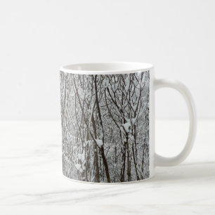 Schneebedeckte Branchen Winter Abstrakt Tasse