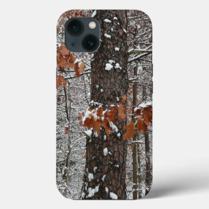 Schneebedeckte Eichenbäume Winternaturfotografie iPhone 13 Hülle