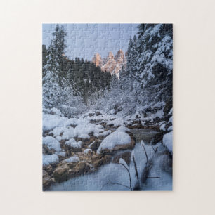 Schneebedeckte Geisler-Gruppe Puzzle