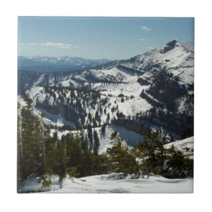 Schneebedeckte Gipfel der Grand Teton Mountains II Fliese