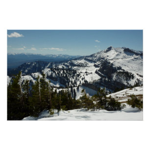 Schneebedeckte Gipfel der Grand Teton Mountains II Poster