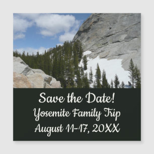 Schneebedeckte Granit Dome II Yosemite National Pa Magnetkarte