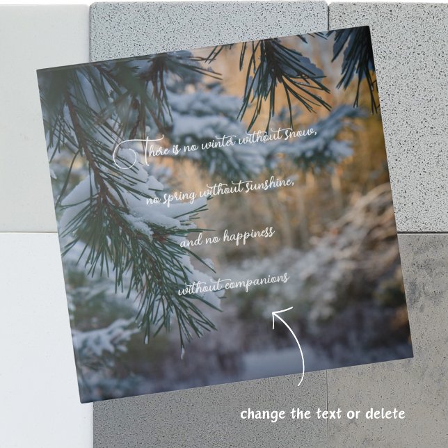 Schneebedeckte Kiefernäste Fliese (Von Creator hochgeladen)