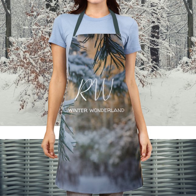 Schneebedeckte Kiefernäste Schürze (Von Creator hochgeladen)