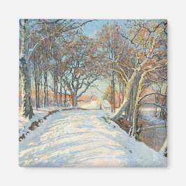 Schneebedeckte Landschaft, Viggo Langer Magnet