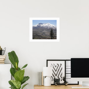 Schneebedeckte Mount St Helens Vulkane Landschaft Poster