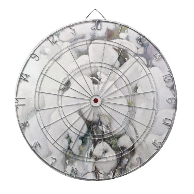 Schneebedeckte Pinienwälder (von Pekka Halonen) Dartscheibe (vorne)