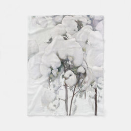 Schneebedeckte Pinienwälder (von Pekka Halonen) Fleecedecke