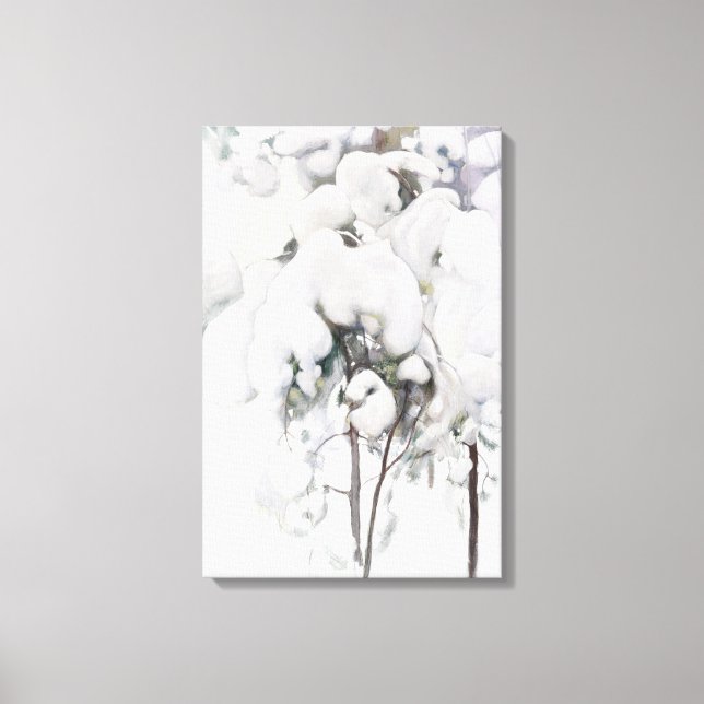 Schneebedeckte Pinienwälder (von Pekka Halonen) Leinwanddruck (Vorderseite)