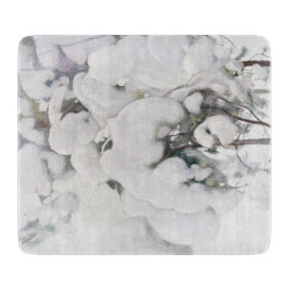 Schneebedeckte Pinienwälder (von Pekka Halonen) Schneidebrett