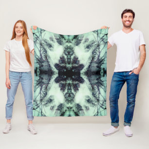 Schneebedeckte Pinienwälder Winterlandschaft Abstr Fleecedecke