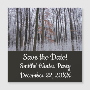 Schneebedeckte Wälder Winterlandschaft Fotografie Magnetkarte