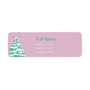 Schneebedeckte Weihnachtsbaummarken