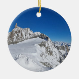 Schneebedeckte Weihnachtsbaumschmuck Keramik Ornament