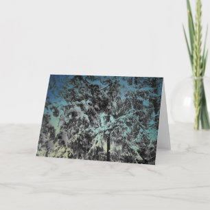 Schneebedeckte Winterlandschaft Karte