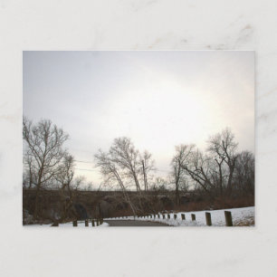 Schneebedeckte Winterlandschaft Postkarte